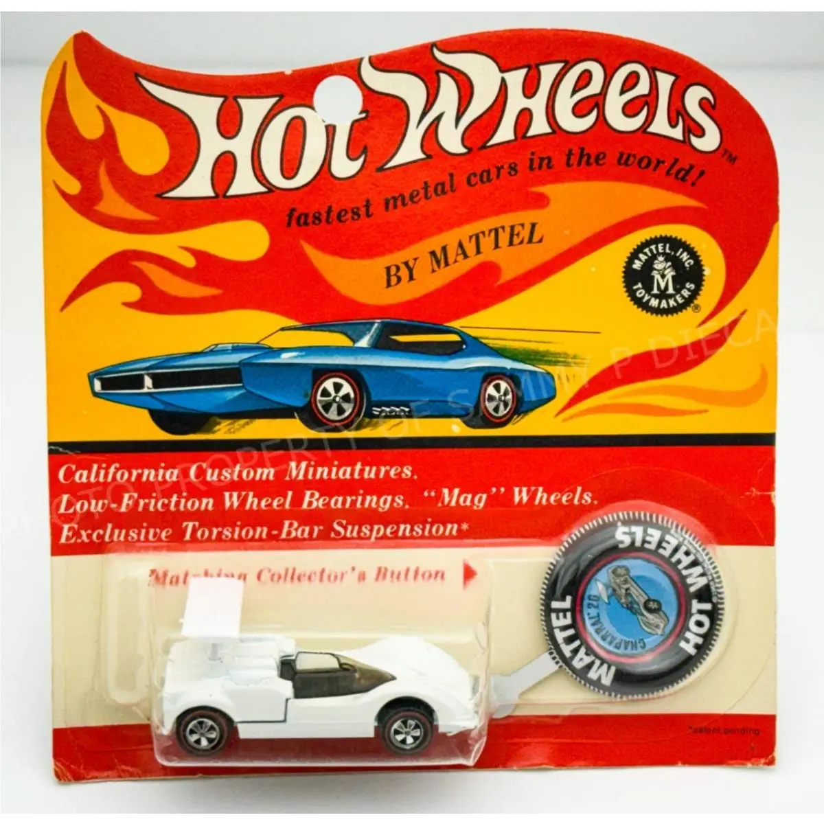 Hot Wheels Redline Chaparral 2G White Enamel US Black Interior Blisterpack