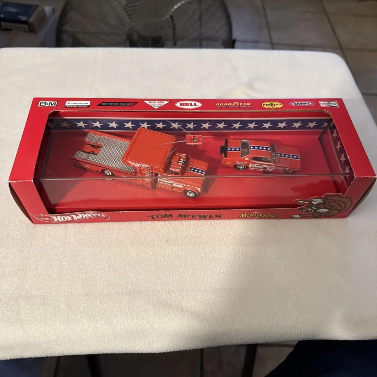 2011 Mattel Hot Wheels Collectors Tom Mcewen The Mongoose Funny Car and Hauler