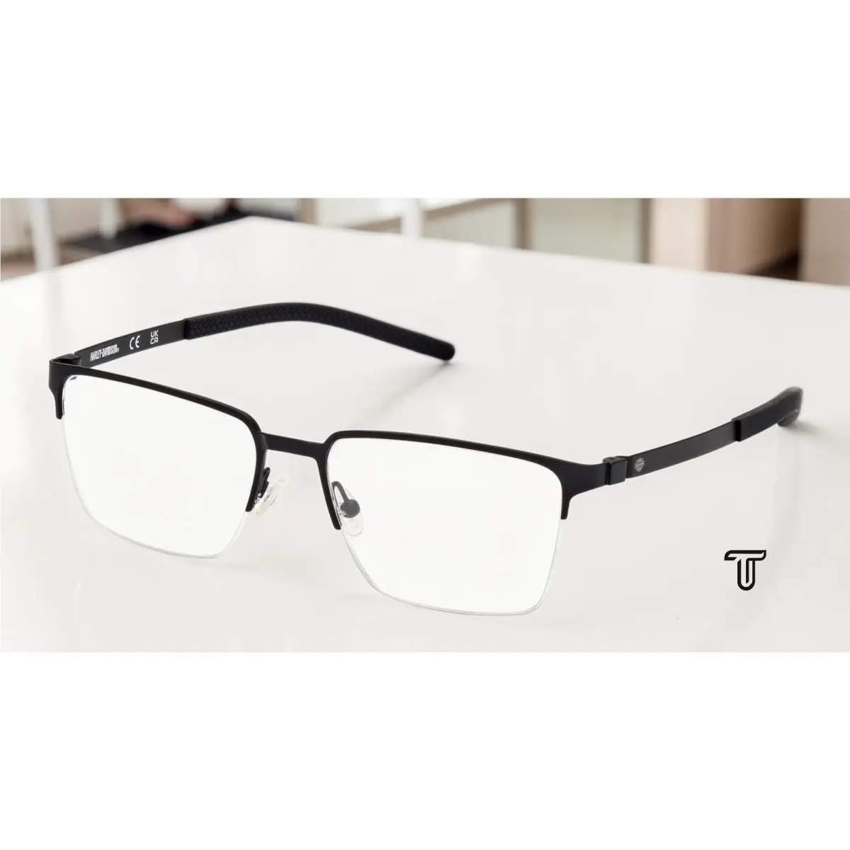 Harley Davidson HD50019 002 Metal Matte Black 54 mm Men`s Eyeglasses