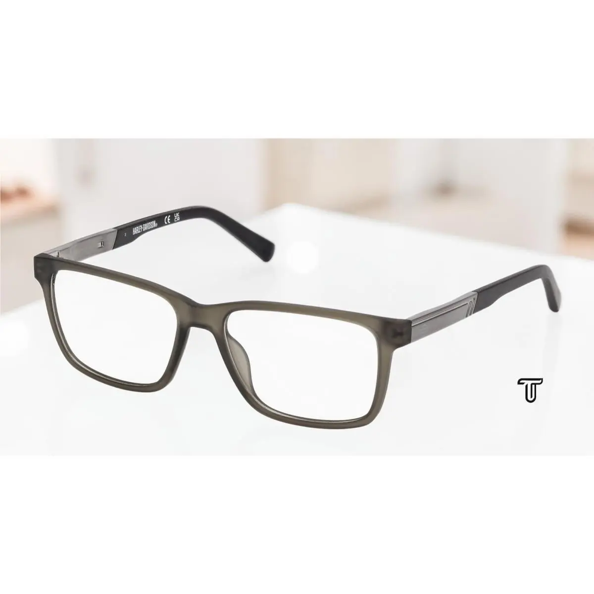 Harley Davidson HD50094 097 Injected Matte Dark Green 55 mm Men`s Eyeglasses