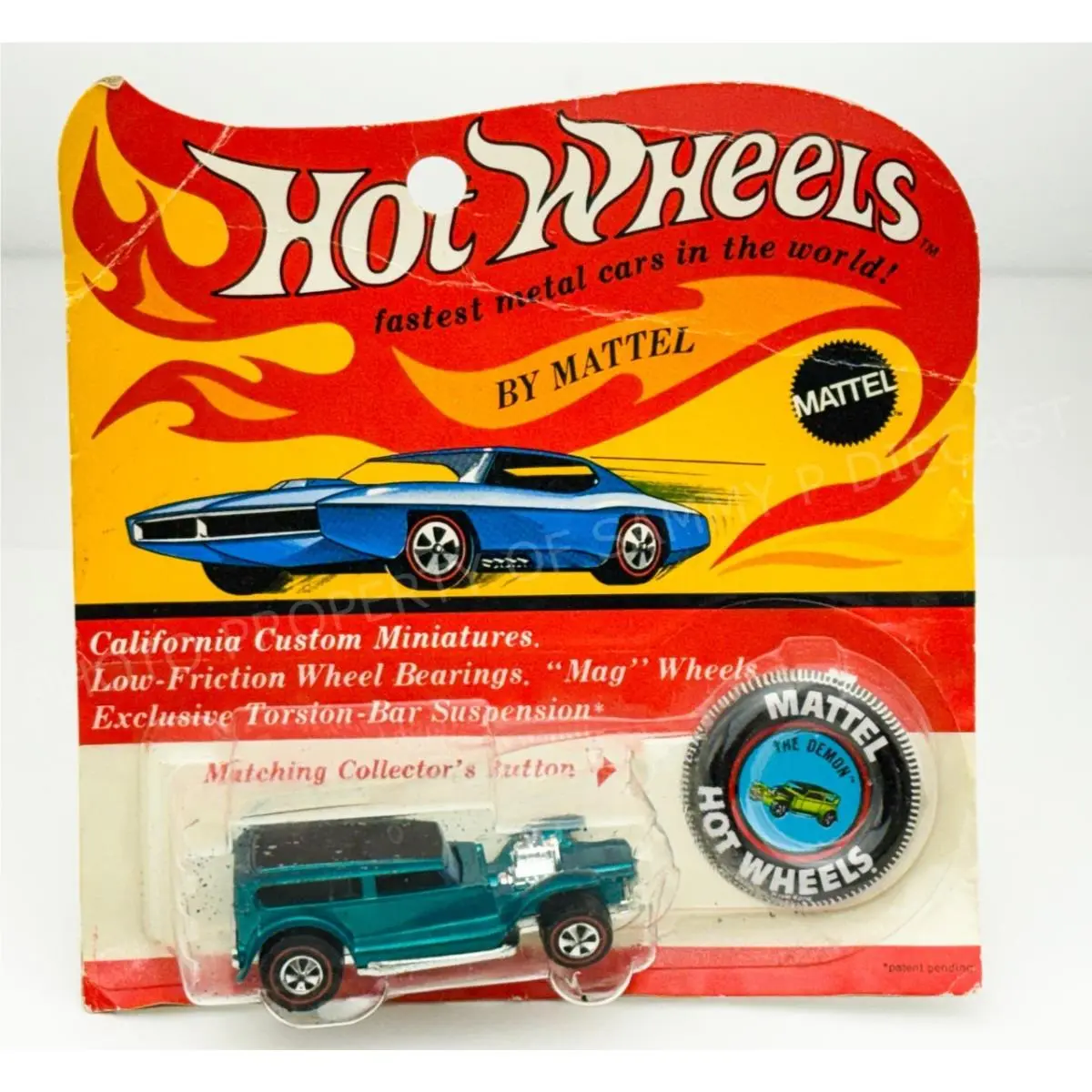 Hot Wheels Redline The Demon Aqua HK Dark Interior in Blisterpack