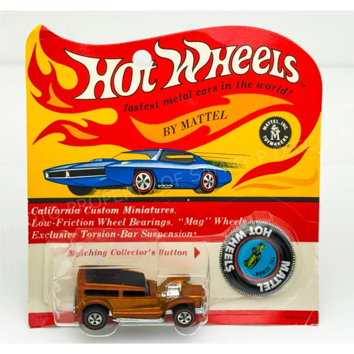 Hot Wheels Redline The Demon Tough Orange HK Dark Interior in Blisterpack