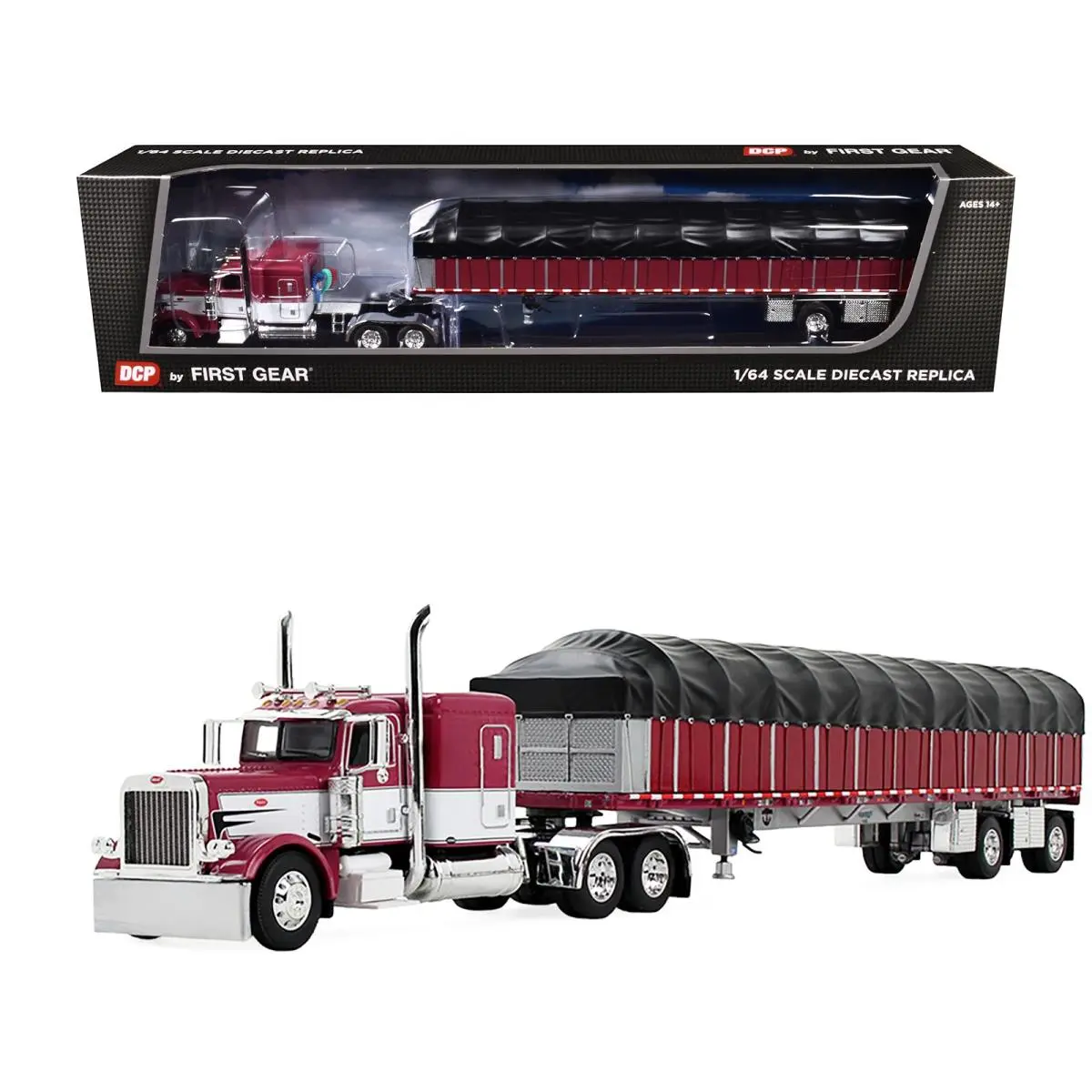 Peterbilt 389 Sleeper 53ft Wilson Roadbrute Flatbed Trailer with Covered Wagon