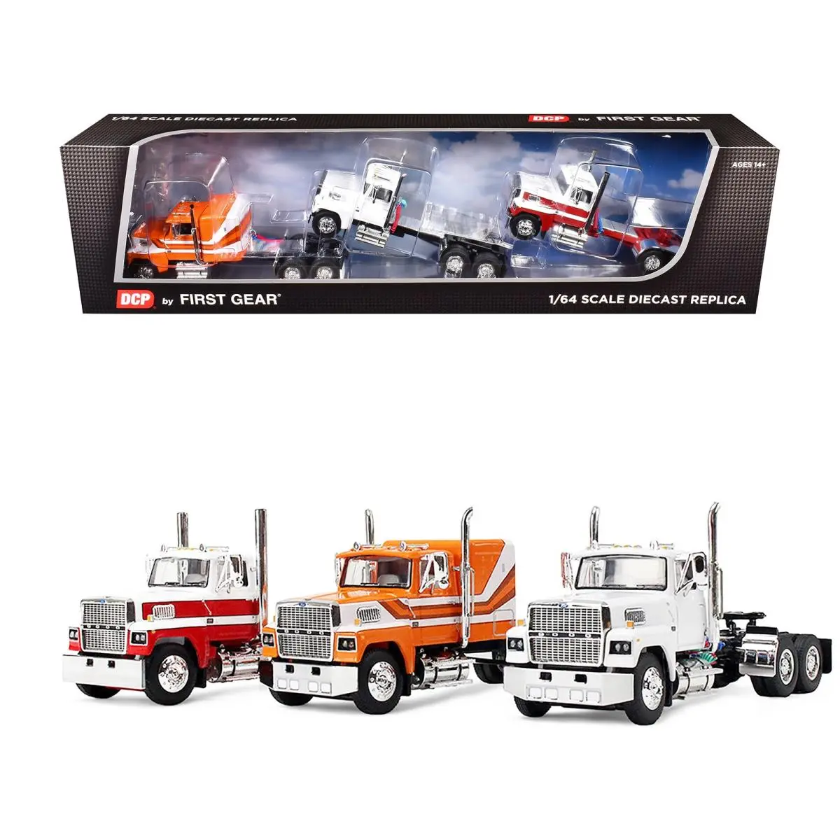 Ford Ltl 9000 Trio Set 1/64 by Dcp/first Gear - Multi-Color