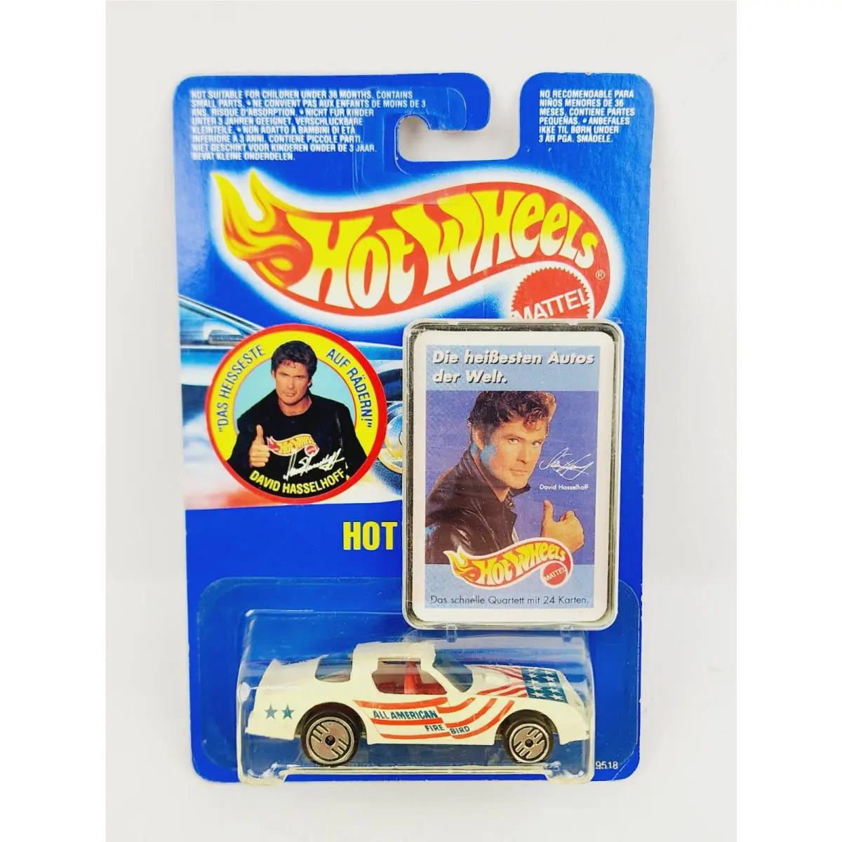 Hot Wheels Hot Bird International Hasselhoff Card Rare Very Nice N102