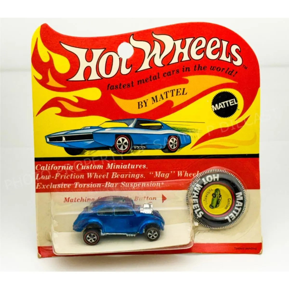 Hot Wheels Redline Custom Volkswagen Bug Blue HK Dark Interior Blisterpack