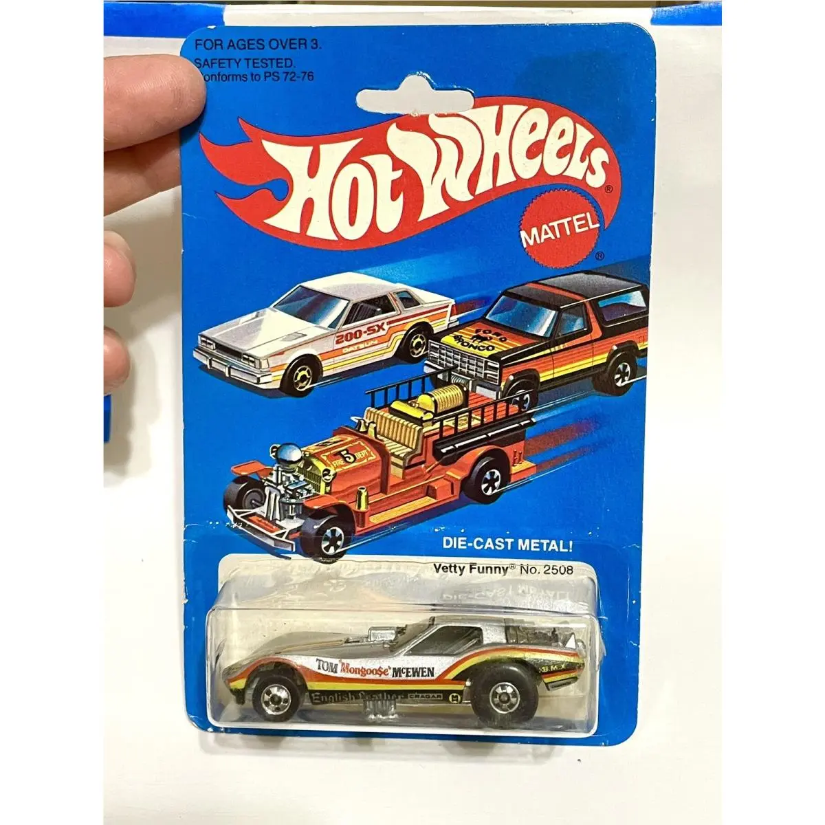 1981 Hot Wheels Vetty Funny - Silver Funny Car - On Card