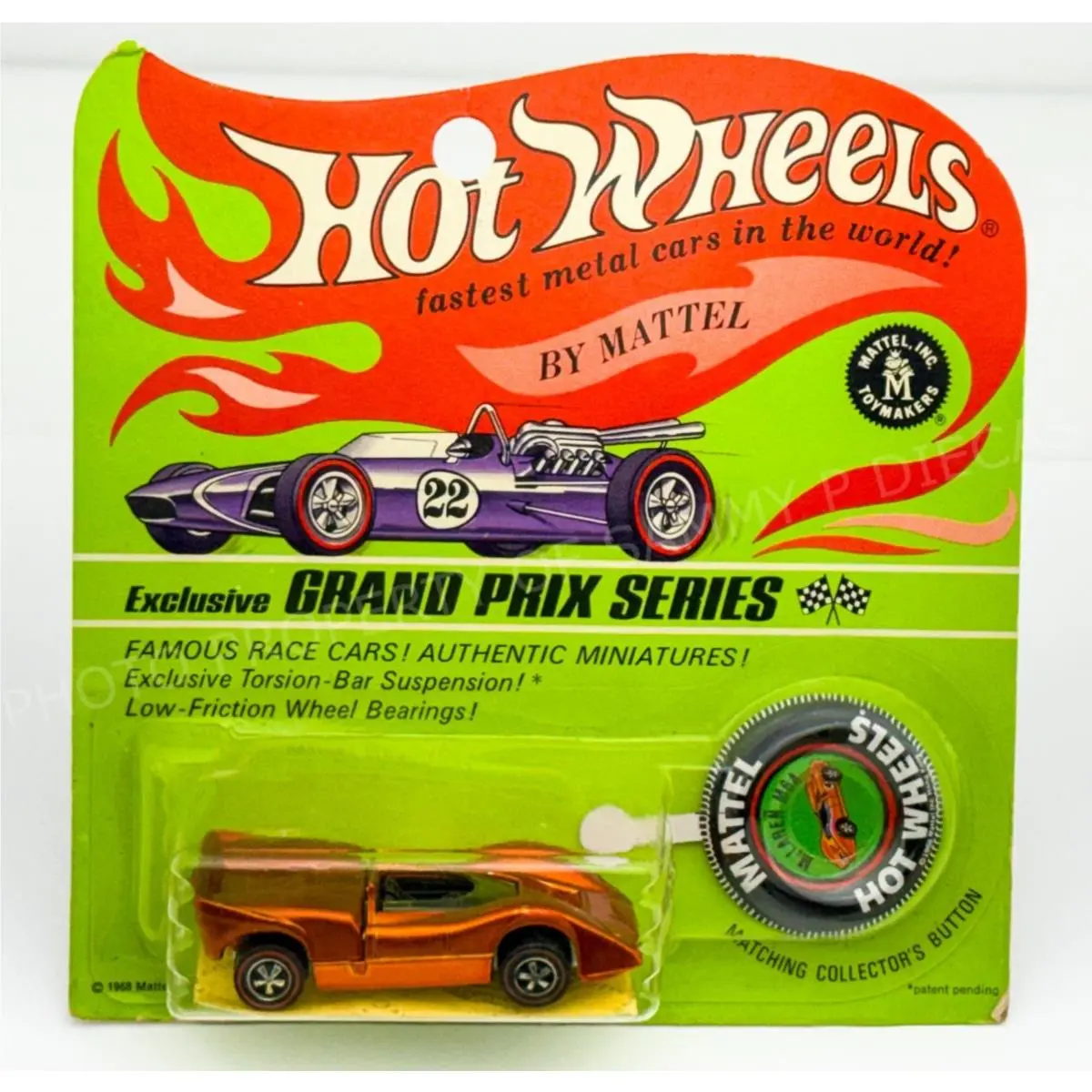 Hot Wheels Redline Mclaren M6A Orange US Black Interior in Blisterpack