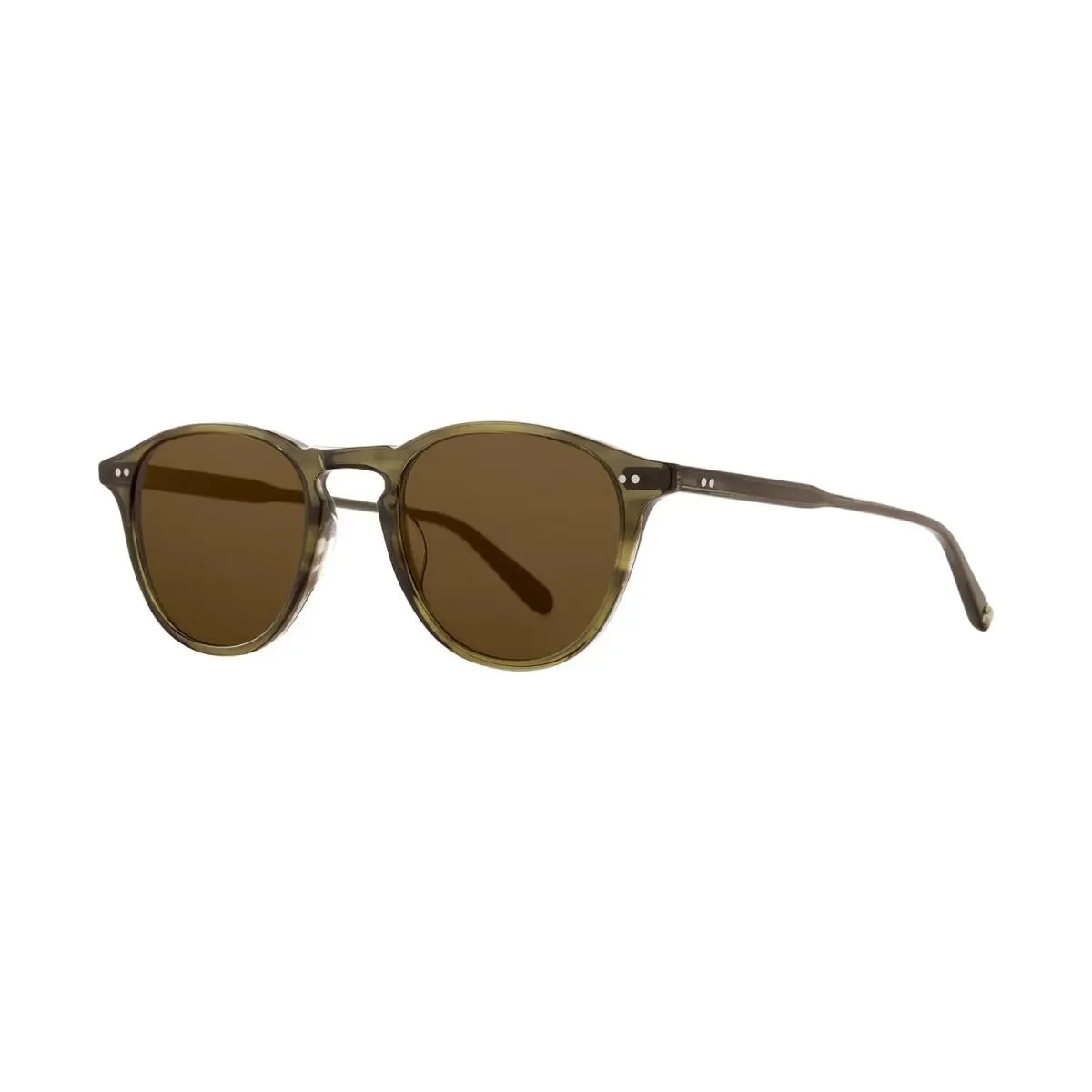 Hampton Sun Olive Tortoise/semi-flat Pure Coffee Sunglasses by Garrett Leight
