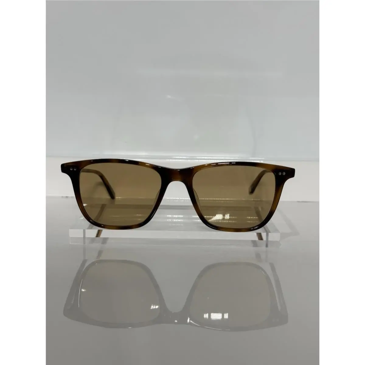 Hayes Tortoise Acetate Custom Medium Brown Tint Sunglasses by Garrett Leight