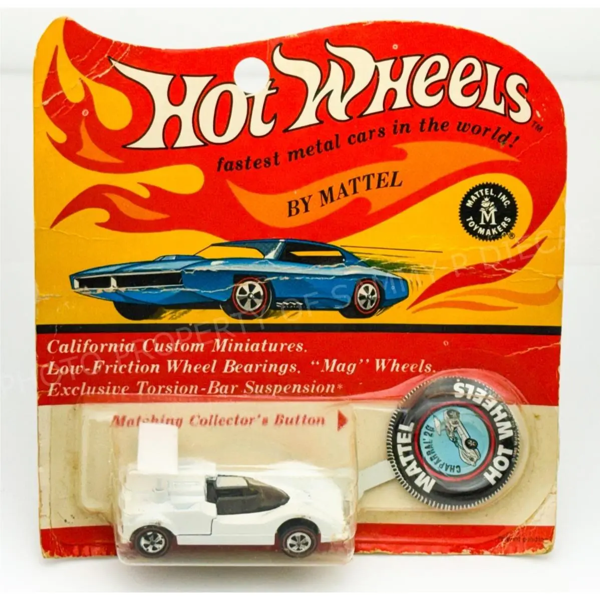 Hot Wheels Redline Chaparral 2G White Enamel US Black Interior Blisterpack