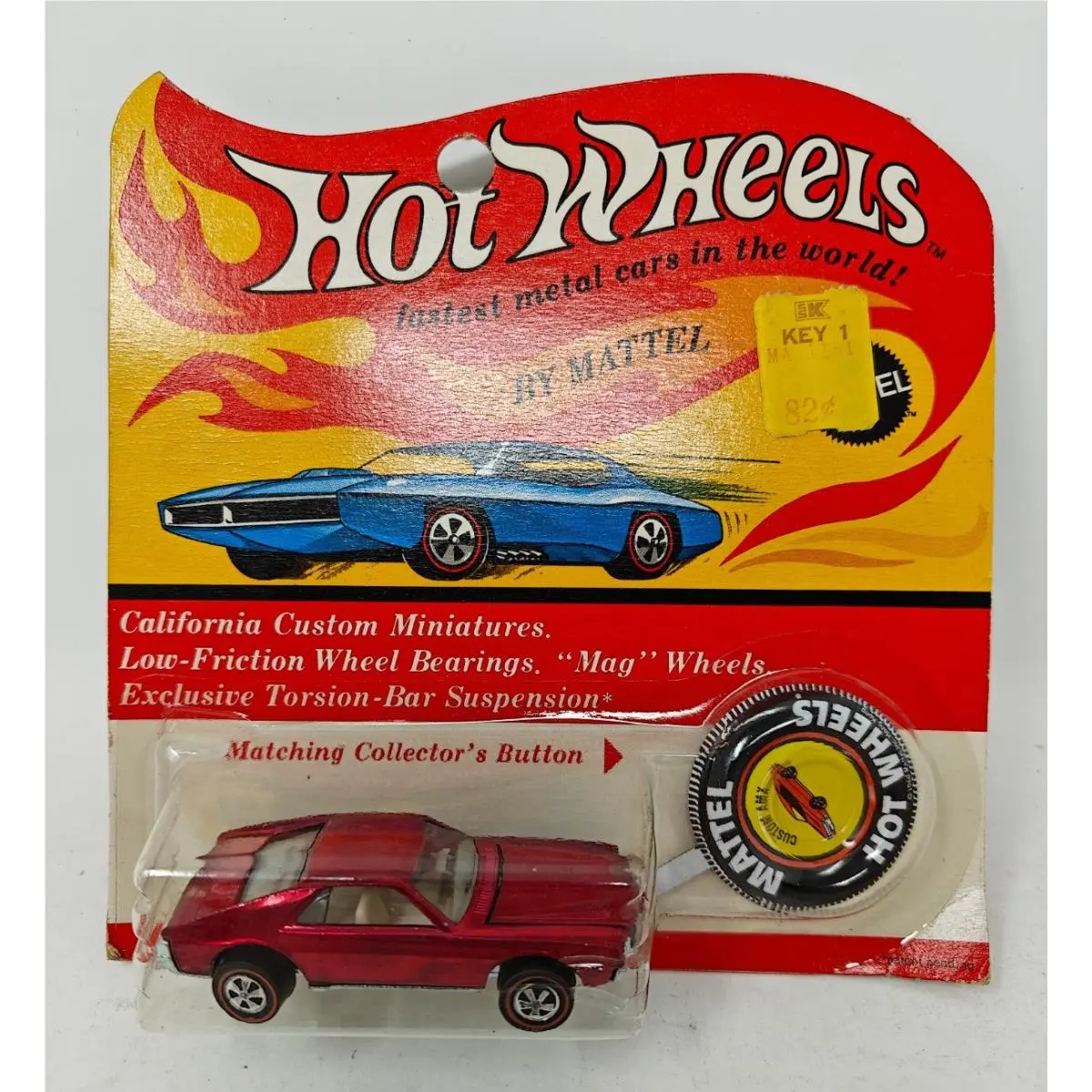 Vintage Hot Wheels Redline - Custom Amx in Spectra Flame Red Noc