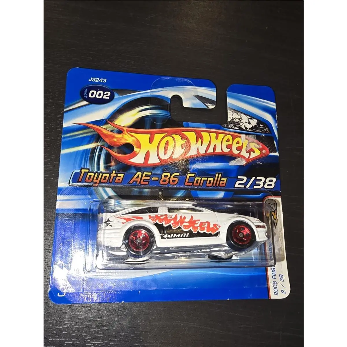 Hot Wheels White Toyota AE-86 Corolla 2/38 002 2006 Short Card Rare