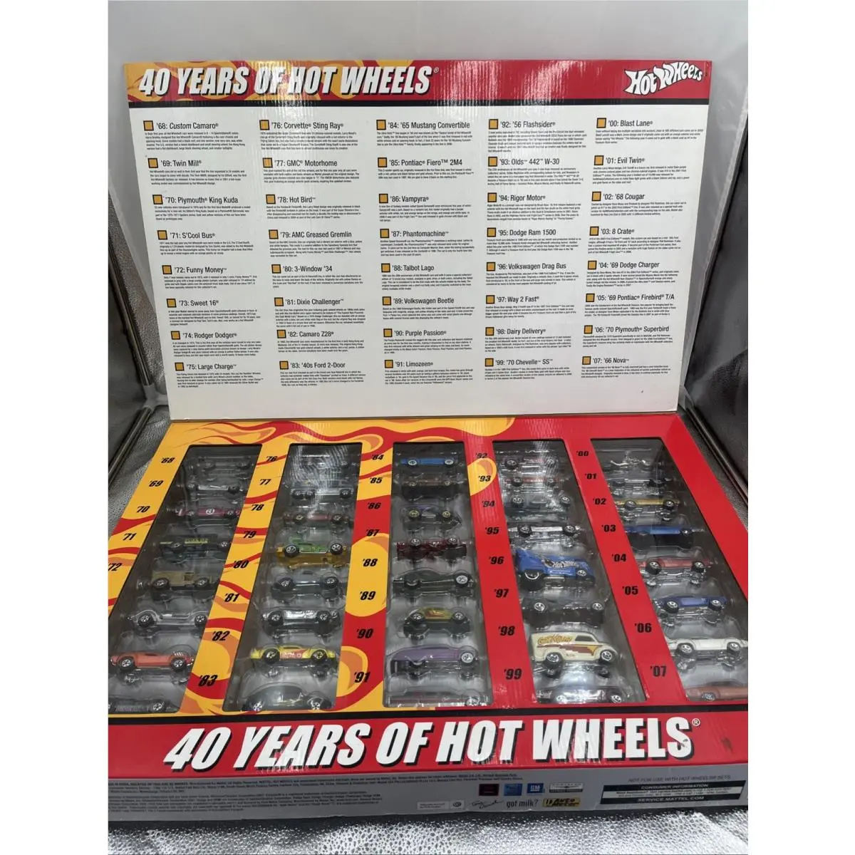 Hot Wheels 40th Anniversary Set 40 Years of Hot Wheels 1968 - 2007 Boxed Set