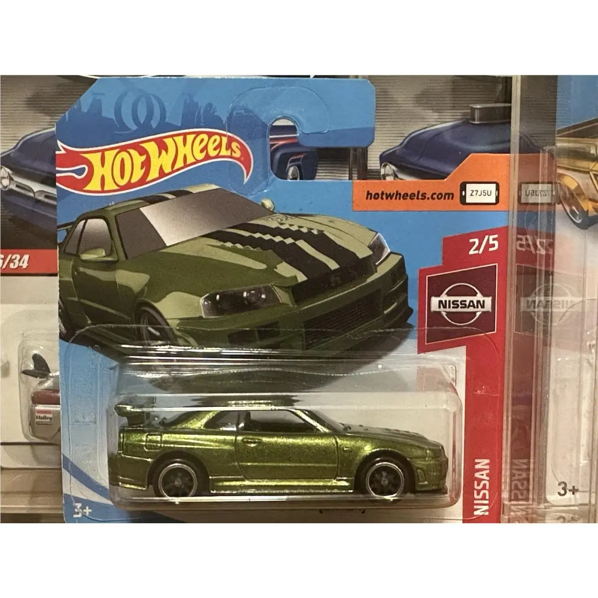 Hot Wheels Super Treasure Hunt Short Card Nissan Skyline R34 Sth W/protector