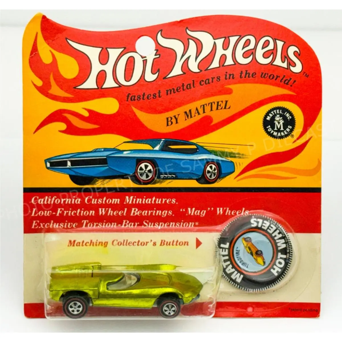 Hot Wheels Redline Turbofire Lime US White Interior in Blisterpack