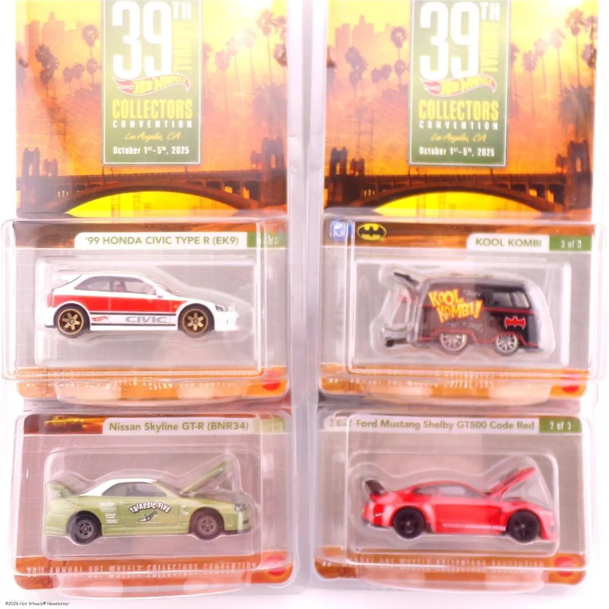 Hot Wheels 39th Annual Collectors Convention Complete Set 191 Numbers Matching