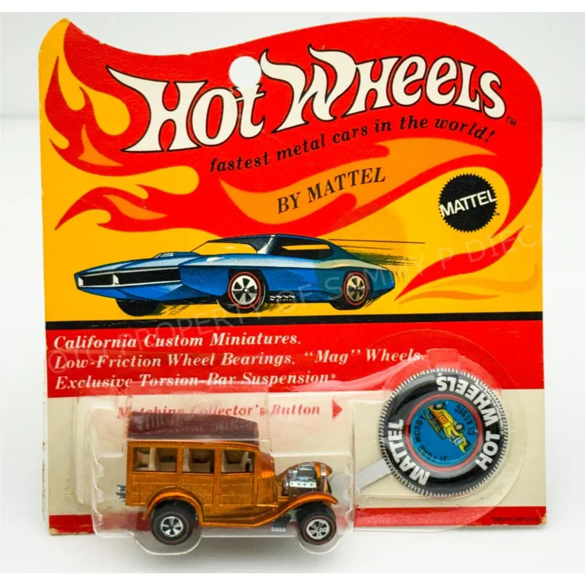 Hot Wheels Redline Classic 31 Ford Woody Orange White Interior Blisterpack