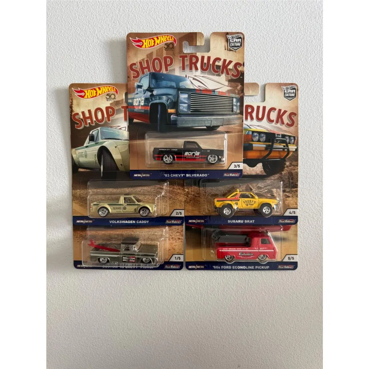 Hot Wheels 50th Anniversary Car Culture Shop Trucks Complete Set of 5 BL1