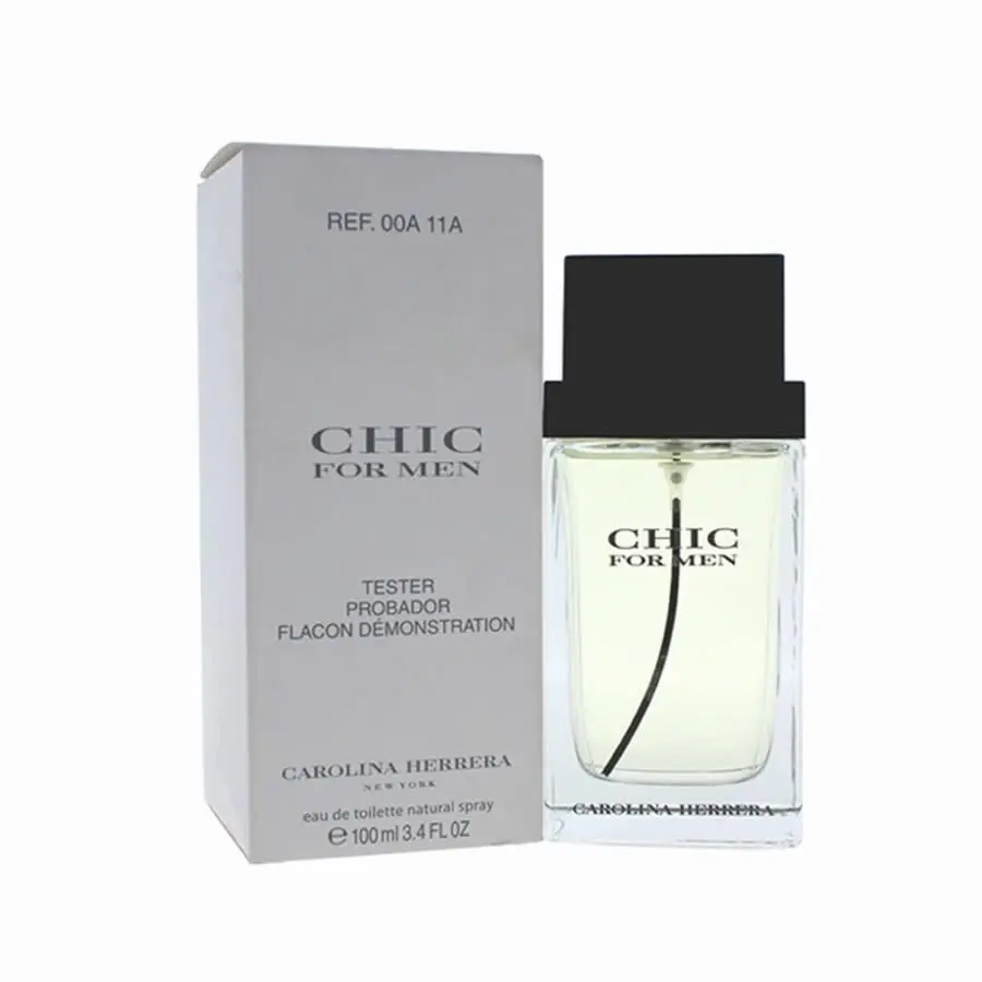 Carolina Herrera Men`s Chic Edt Spray 3.4 oz Tester Fragrances 815305021229