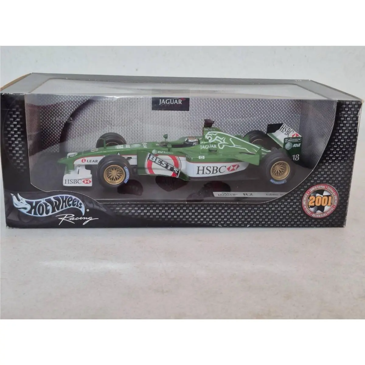 Hot Wheels Racing 1/18 2001 Jaguar F1 R2 Eddie Irvine Launch Edition 50173