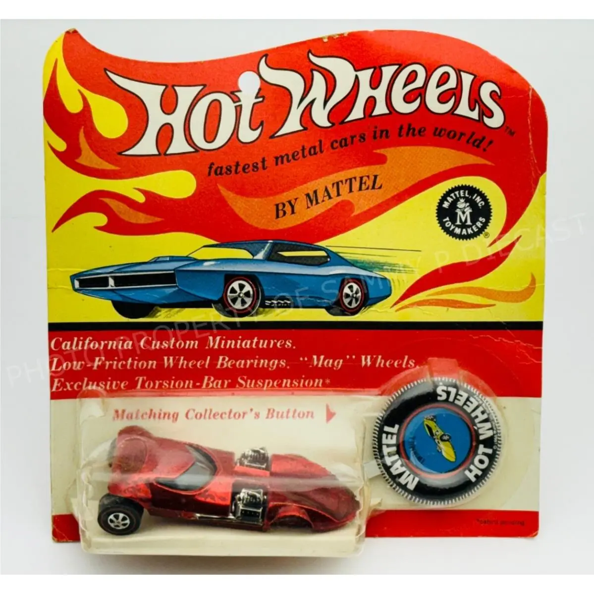 Hot Wheels Redline Twinmill Red Dark Interior Error in Cheetah Blisterpack