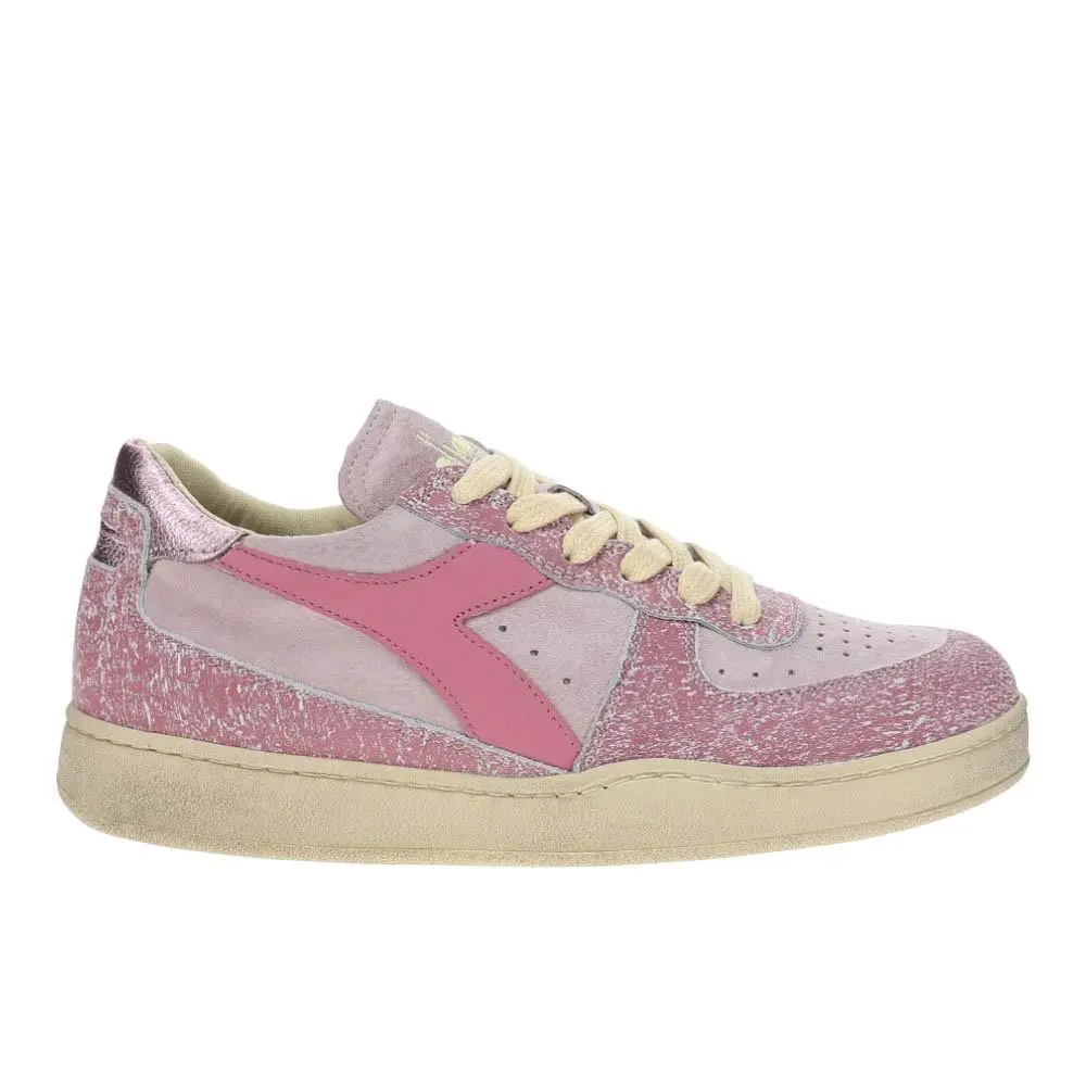 Diadora Mi Basket Low Blush Lace Up Womens Size 7 M Sneakers Casual Shoes 18103