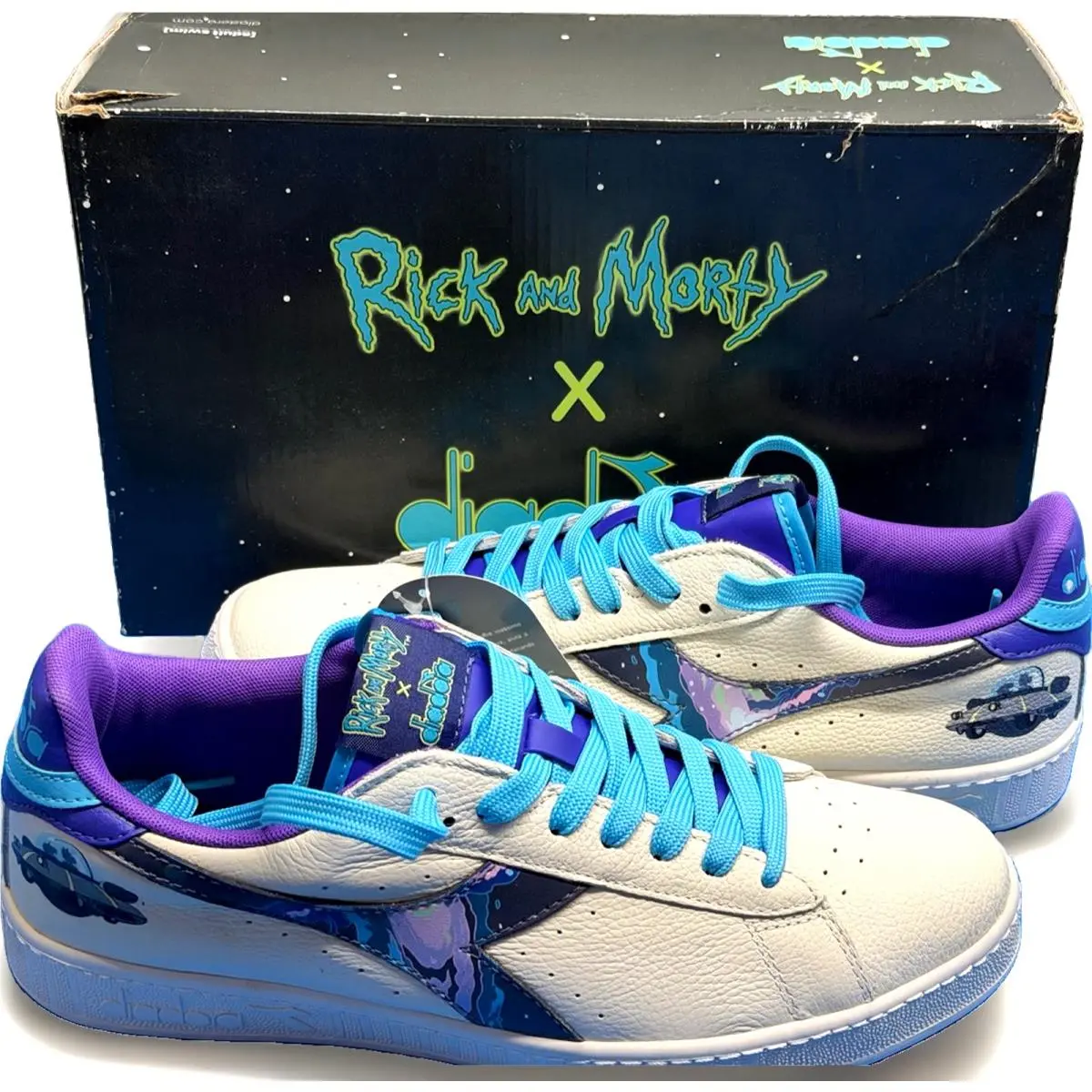 Diadora Diodora Rick Morty Intergalactic Men`s Size 9.5 Sneakers Conus
