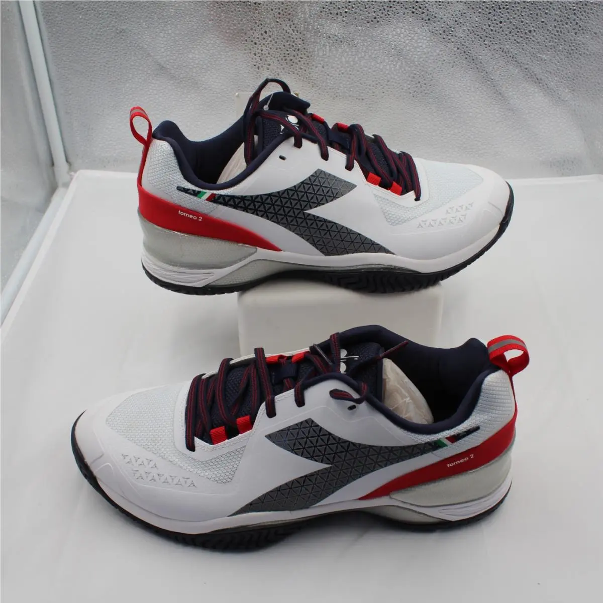 Diadora Blushield Torneo 2 AG Men`s Tennis Shoes Size 11 White Red 179502