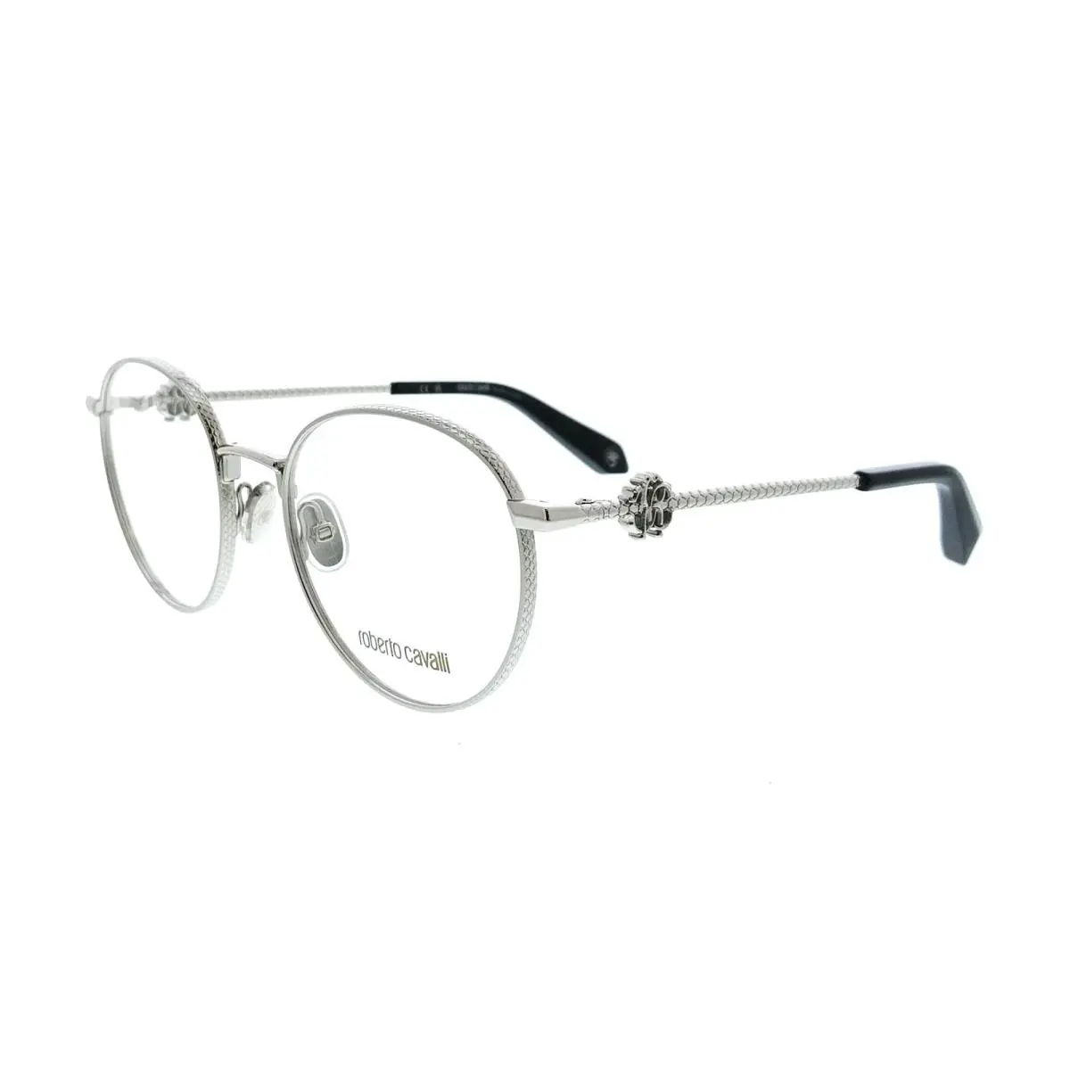 Roberto Cavalli VRC047 520579 Shiny Palladium Cat Eye Womens Optical Frames