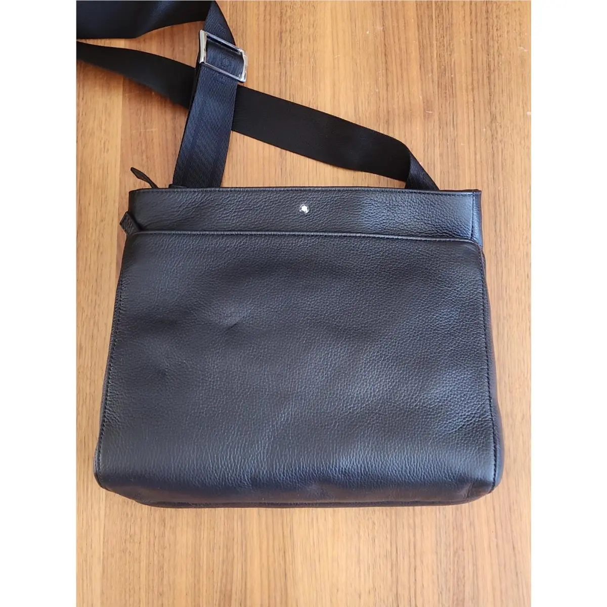 Montblanc Meisterstuck Crossbody Bag Men Black Soft Grai Leather 113790