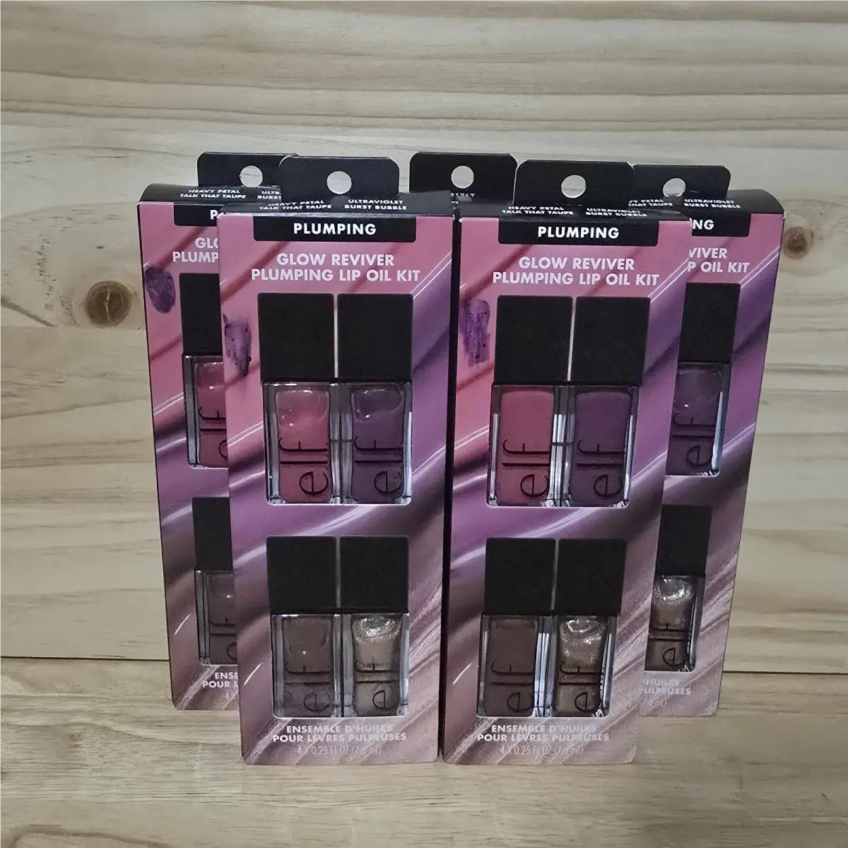 E.l.f. Glow Reviver Plumping Lip Oil Gift Set - 4 Color Set - Lot Of 5