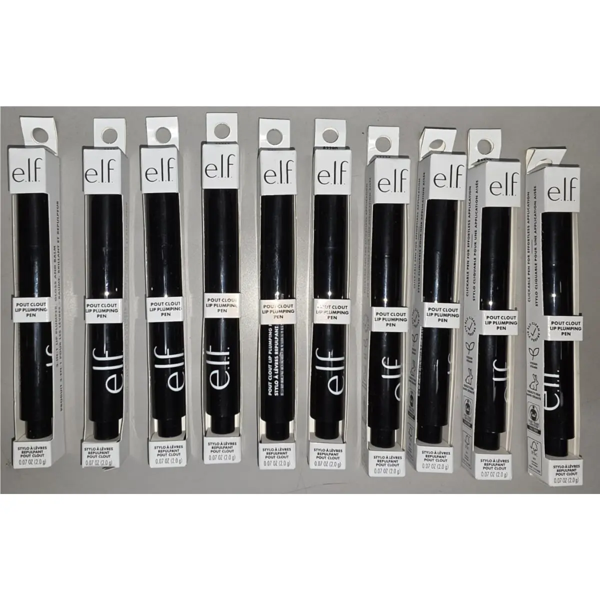 Lot of 10 E.l.f. Pout Clout Lip Plumping Pen Clear 82290 Gloss Balm Plumper