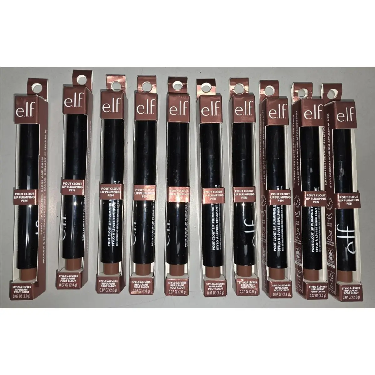 10 X E.l.f. Pout Clout Lip Plumping Pen Nourishing Lip Balm For Sheer Color