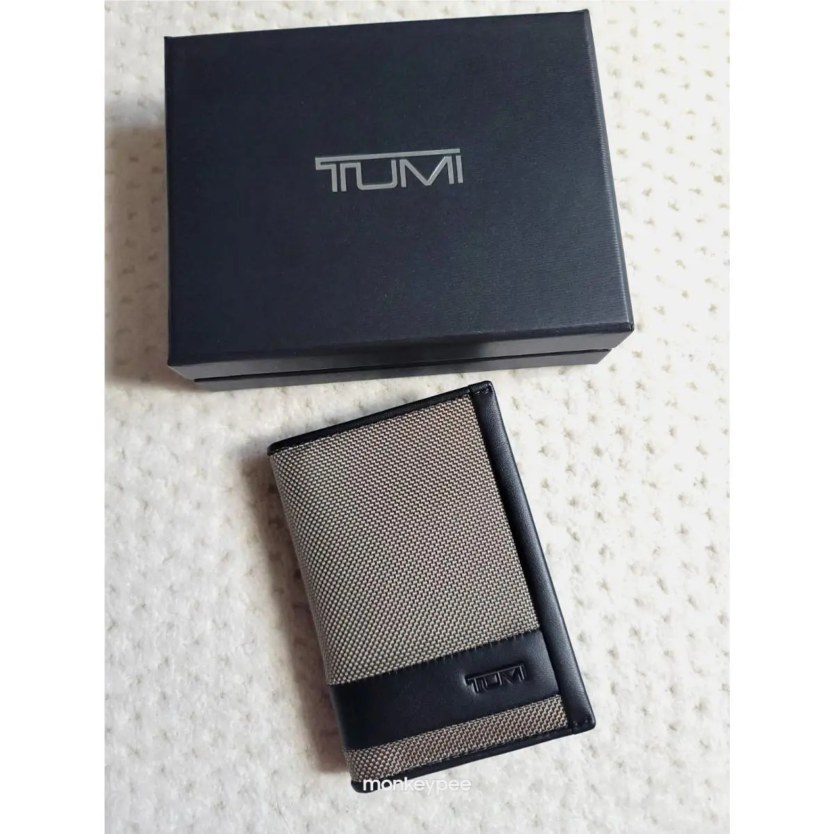 Tumi Alpha Slg Multi Window ID Card Case PX6 Leather Wallet Grey 135626-A872