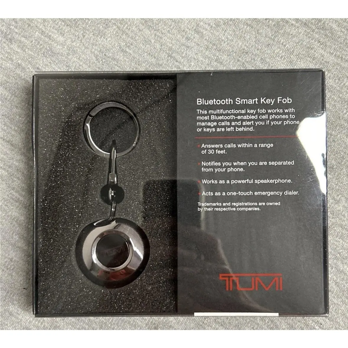 Bluetooth Smart Key Fob Complete in Box Usb Cord Charger 14384 by Tumi