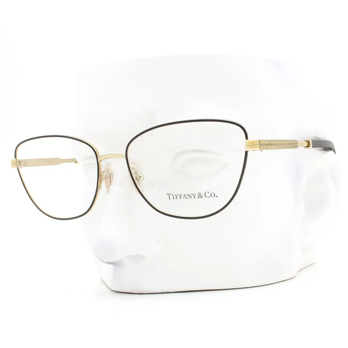Tiffany Eyeglasses TF1142 6164 Glasses Shiny Black Pale Gold 56mm with Case