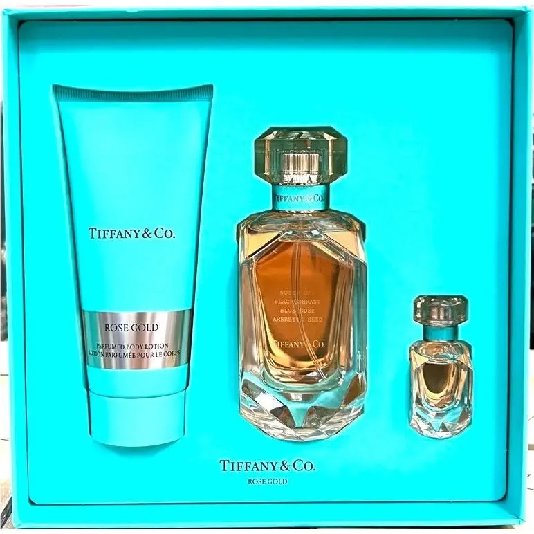Tiffany Co. Rose Gold 3 Pieces Set 2.5 oz Edp Spray 0.16 oz Edp 3.3 oz BL