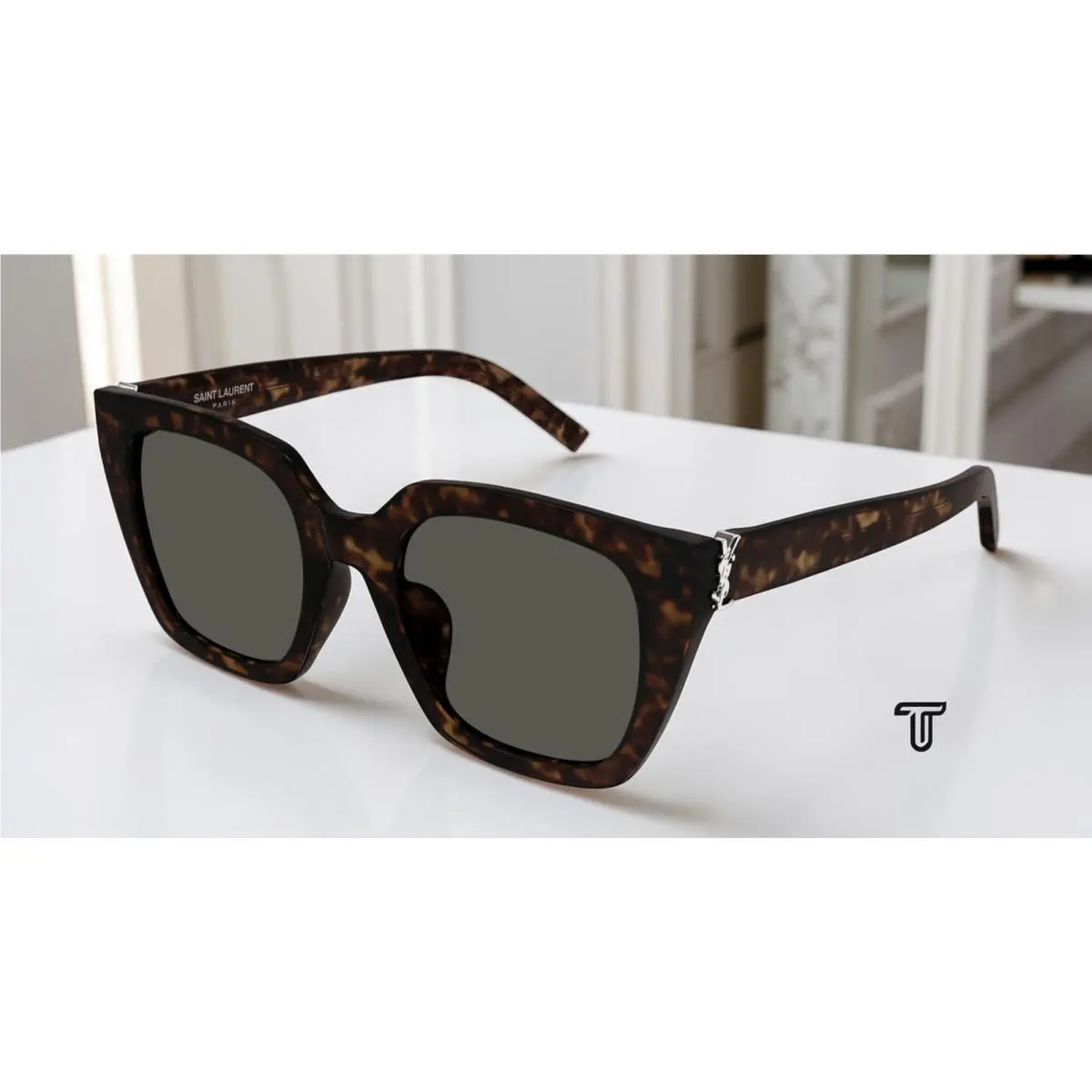 Saint Laurent SL M143 F 002 Havana Grey 52 mm Women`s Sunglasses by Yves Saint Laurent