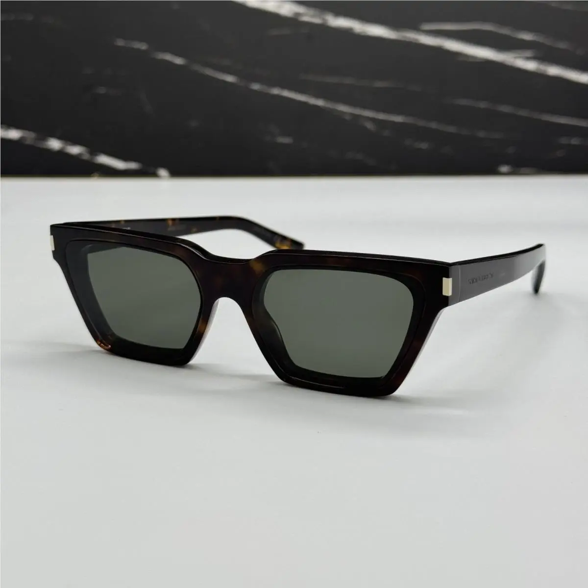 Saint Laurent SL633 Calista 002 Cat Eye Havana Gray Sunglasses