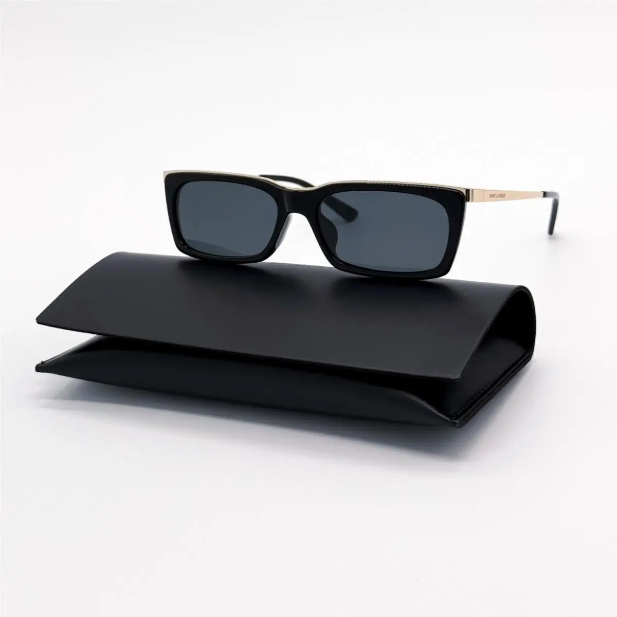 Saint Laurent Black Unisex Square Sunglasses SL766/F 001 by Yves Saint Laurent