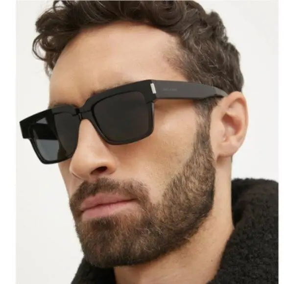 Saint Laurent SL732/F Vadim 002 Unisex Black Sunglasses SL 732/F 002 by Yves Saint Laurent