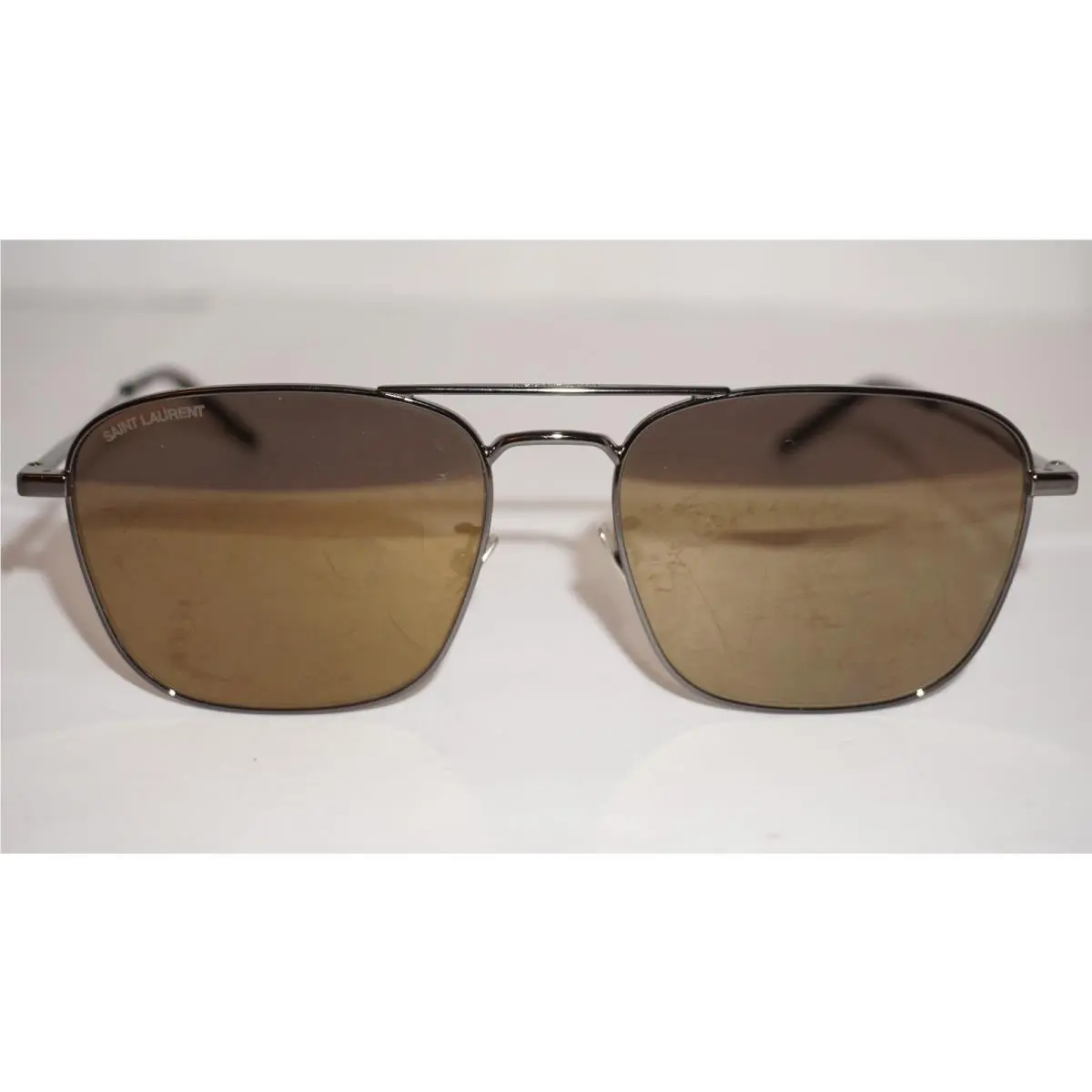 Saint Laurent Sunglasses Aviator Gunmetal Gold Mirror SL309 012 58 17 145 by Yves Saint Laurent