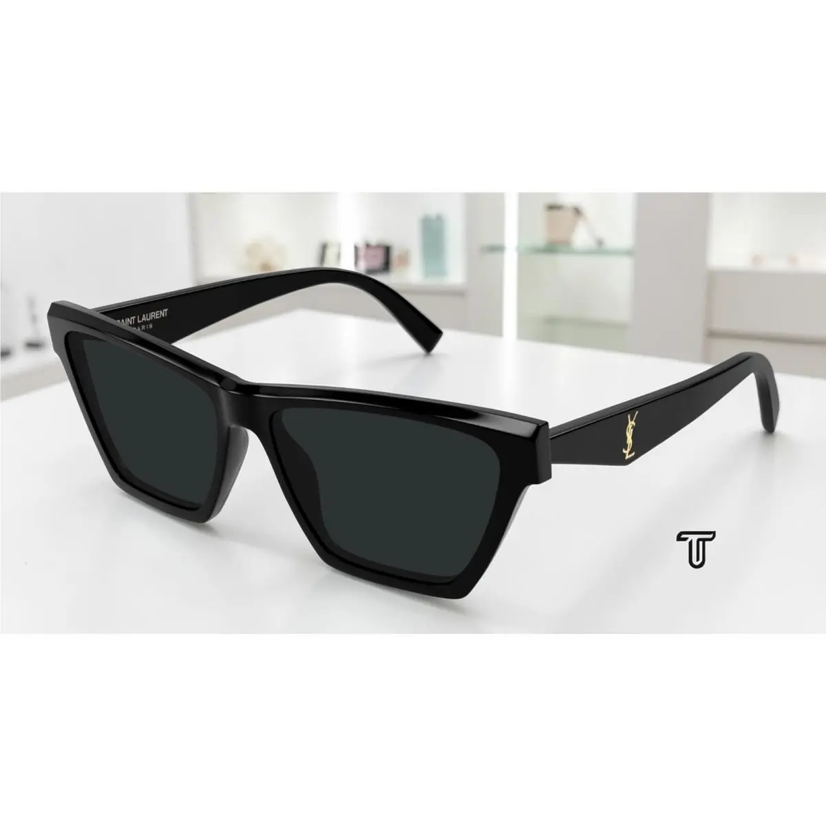 Saint Laurent SL M103 005 Black Black 58 mm Women`s Sunglasses by Yves Saint Laurent
