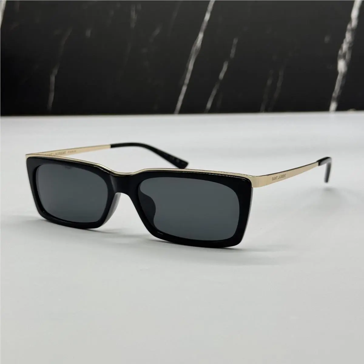 Saint Laurent SL766/F 001 Black Gold Unisex Sunglasses SL766