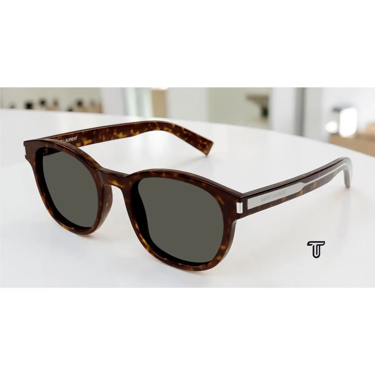 Saint Laurent SL 620 002 Havana Grey 52 mm Men`s Sunglasses by Yves Saint Laurent