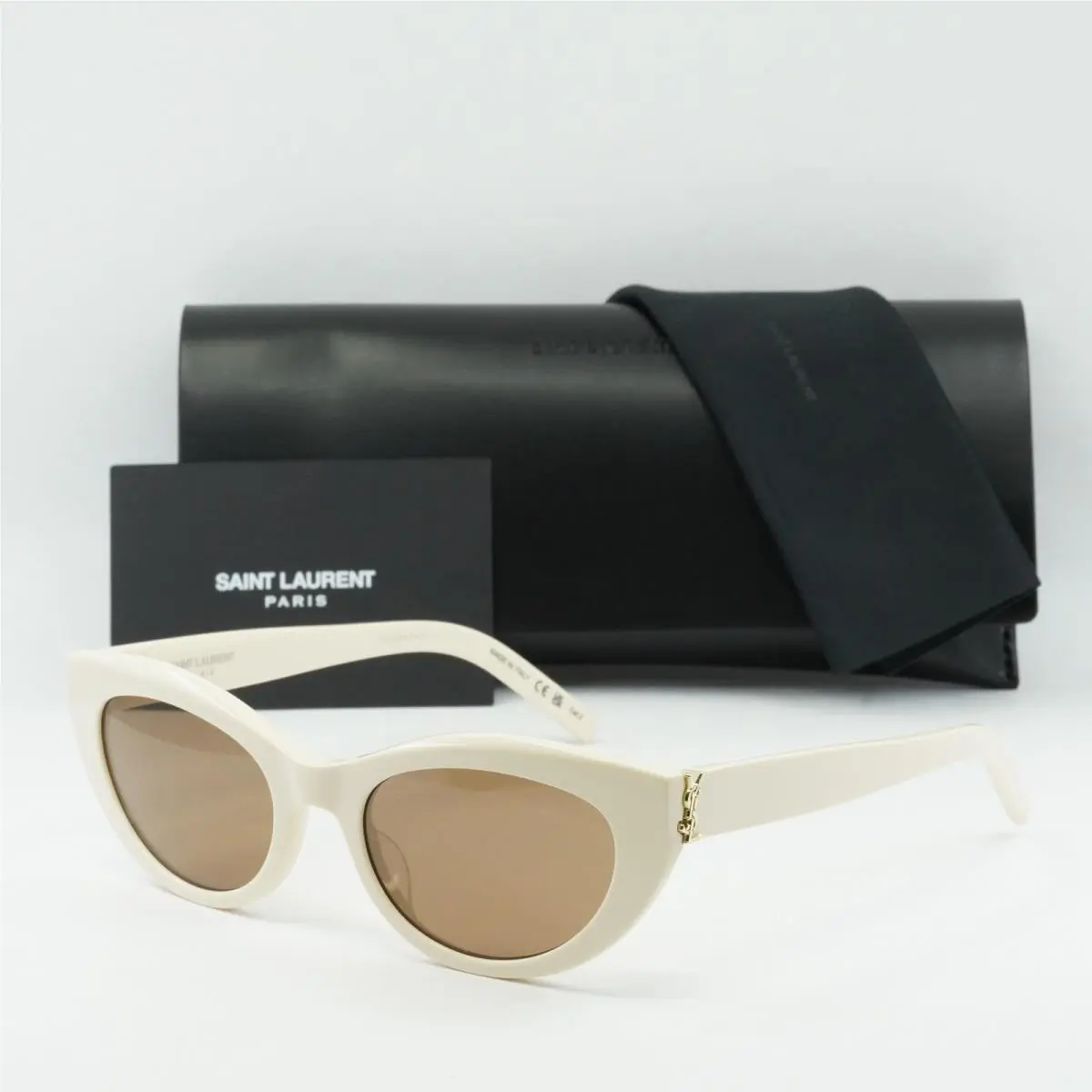 Saint Laurent SLM115 004 Ivory/brown 54-20-140 Sunglasses by Yves Saint Laurent