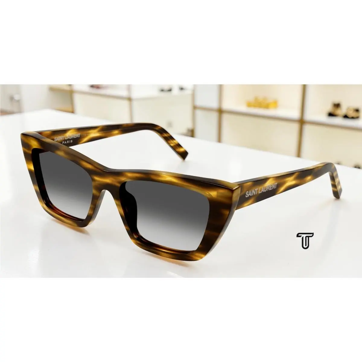 Saint Laurent SL 276 Mica 044 Havana Grey 55 mm Women`s Sunglasses by Yves Saint Laurent