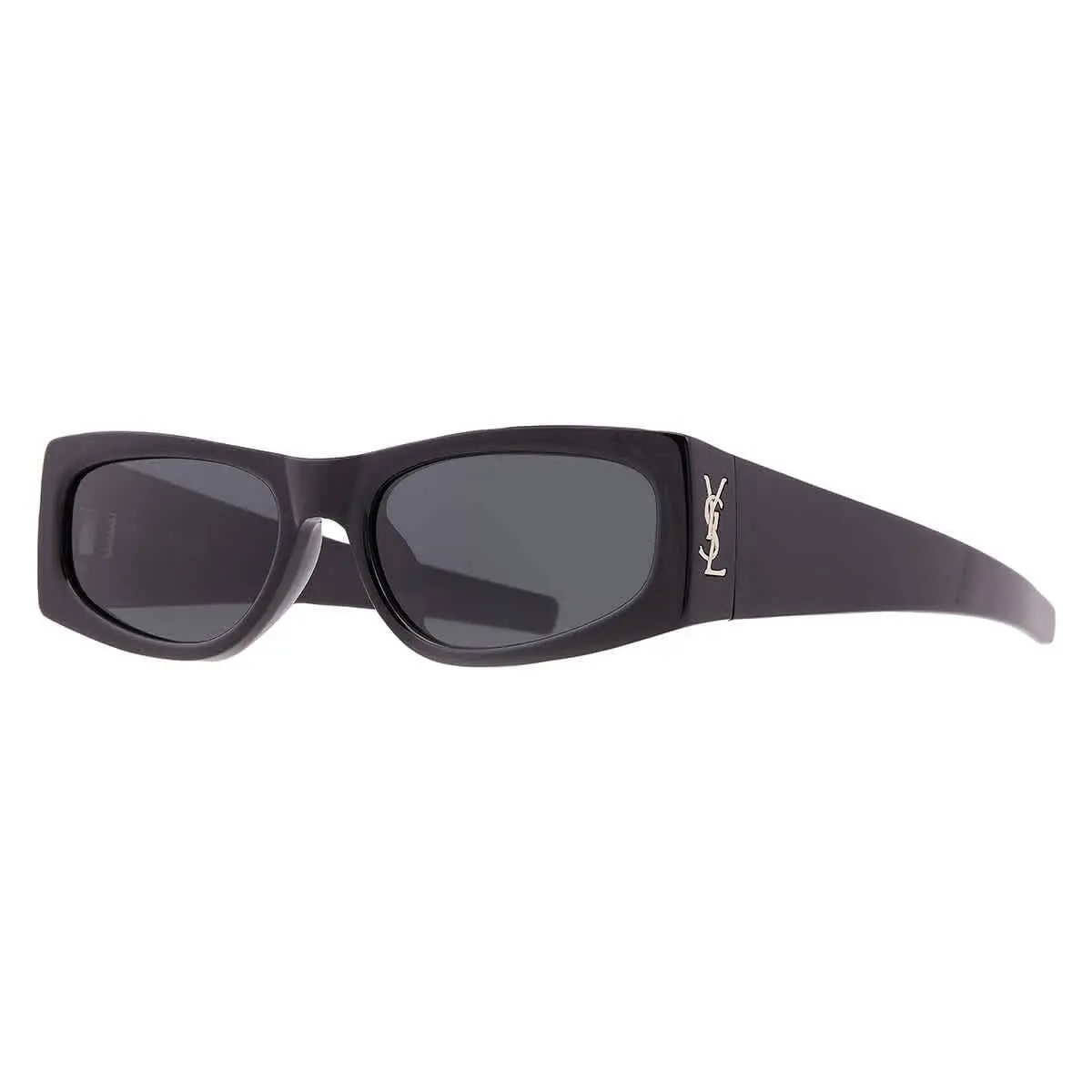 Saint Laurent Grey Rectangular Ladies Sunglasses SL M140/F 001 56 SL M140/F 001 by Yves Saint Laurent