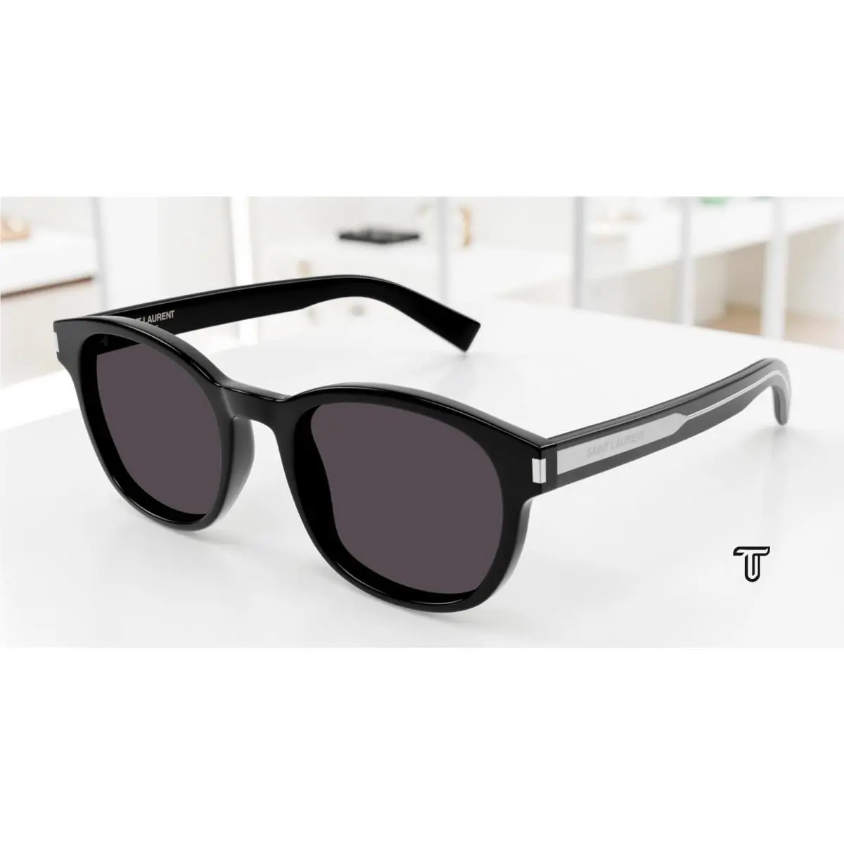Saint Laurent SL 620 001 Black Black 52 mm Men`s Sunglasses